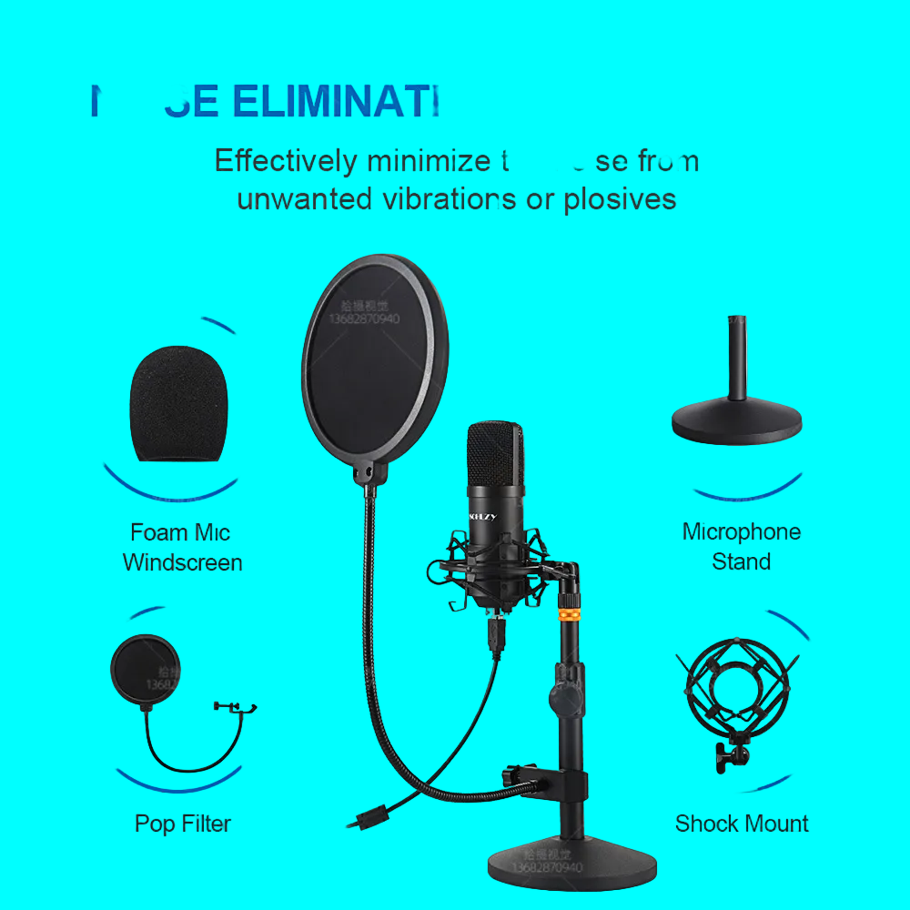 USB Streaming Podcast PC Microphon Podcast Microphone Kit